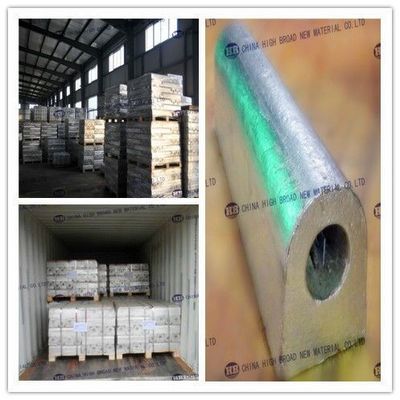 الحماية الكاثودية للأنود المضحي من المغنيسيوم HP AZ63 ذات الإمكانات العالية ASTM المزود